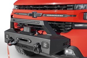 Chevrolet Silverado 1500 Winch Mount Kit - Rough Country - EXO - Black - '19-'22 Chevrolet Silverado 1500 Winch Mount Kit - Rough Country - EXO - Black - '19-'22